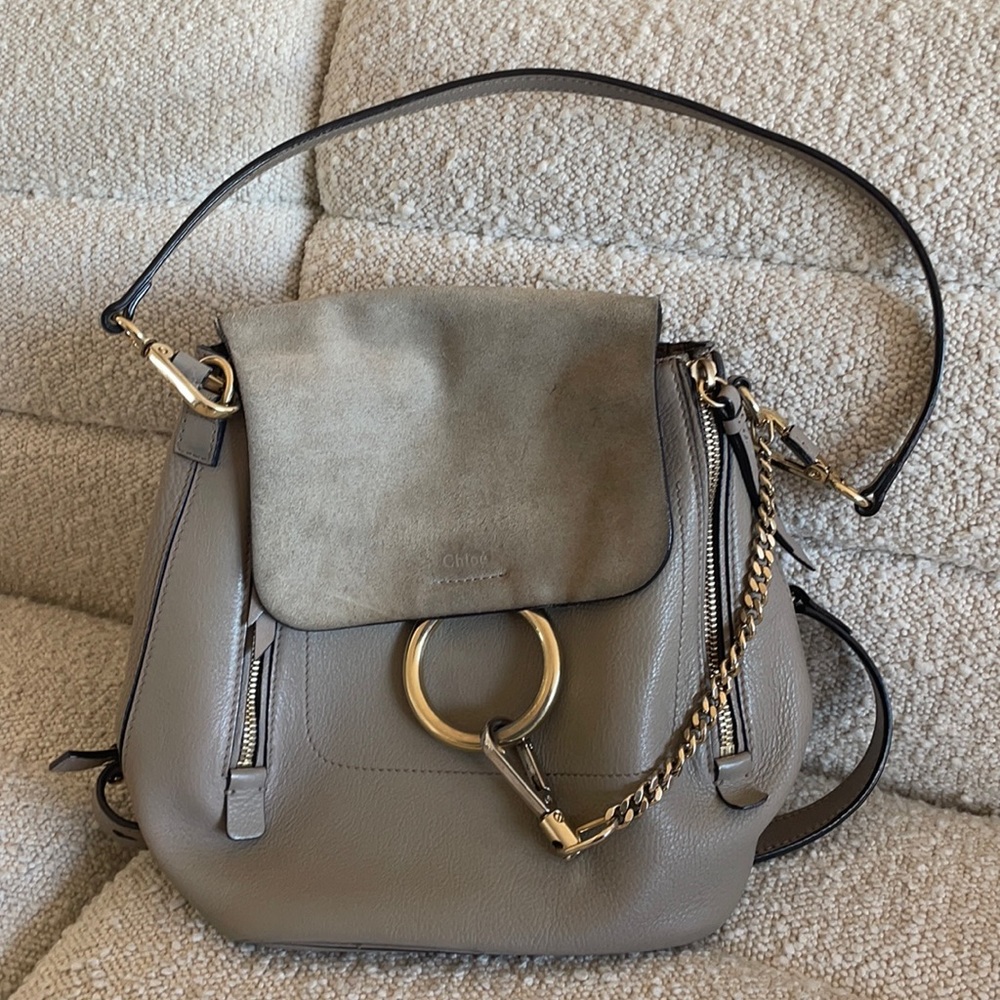 Chloe Faye leather/suede backpack